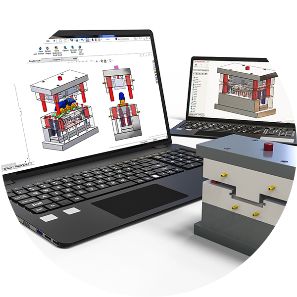 computadora con proyecto abierto